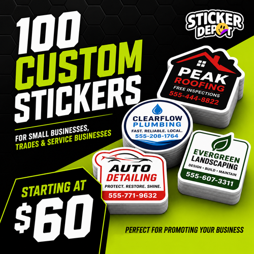 Sticker deals for small business starting at only 60 dollars.